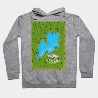 Vänern Sweden lake map poster Hoodie